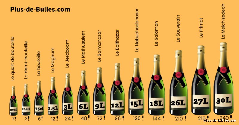 Comment s'appellent 8 bouteilles de champagne ?