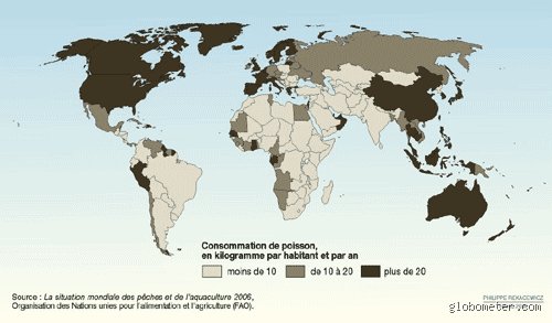 Quel est le pays qui consomme le plus de poisson ?