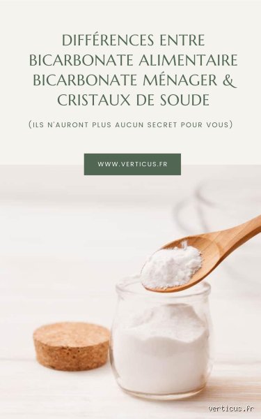 Quelle différence entre le bicarbonate alimentaire et ménager ?