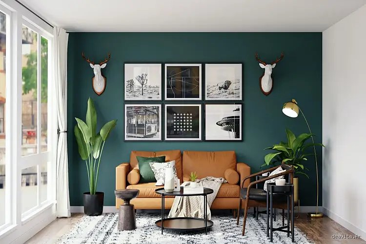 Quel mur peindre en plus foncé dans une pièce ?