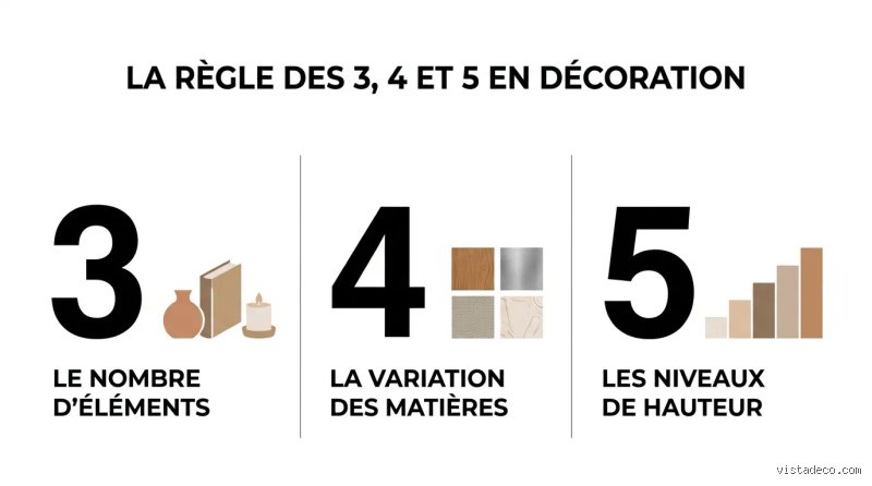 Quelle est la règle des trois en matière de décoration ?