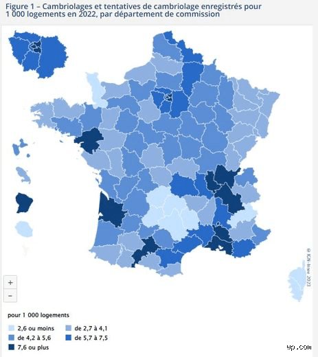 Quelle est la ville où il y a le plus de cambriolages ? Le palmarès inattendu des zones à haut risque en France