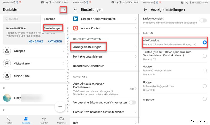 Kann man gelöschte Kontakte finden?