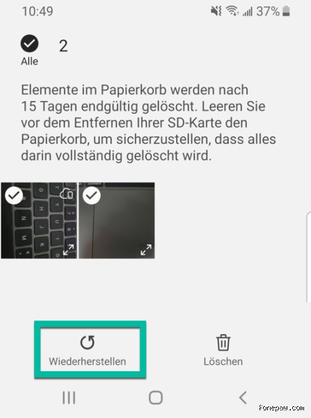 Kann man Bilder, die im Papierkorb gelöscht wurden, wiederherstellen Handy?