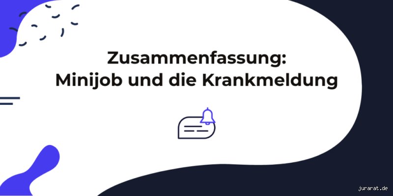 Was ist, wenn man im Minijob krank ist?