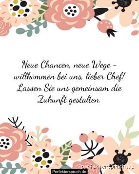 Wie begrüßt man den neuen Chef?