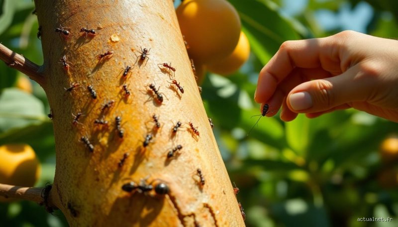 Comment se débarrasser des fourmis dans les arbres fruitiers ?