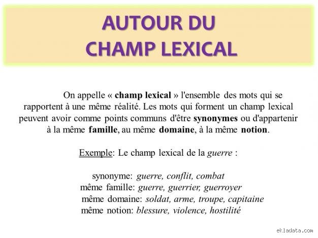 Comprendre en profondeur quel est le champ lexical de la guerre à travers les époques et les textes