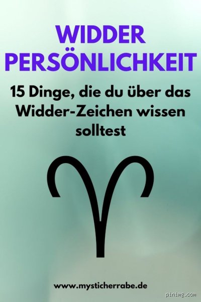 Ist ein Widder ehrlich?