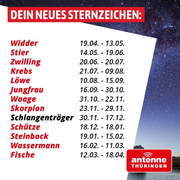 Welches Sternzeichen ist eigentlich neu?