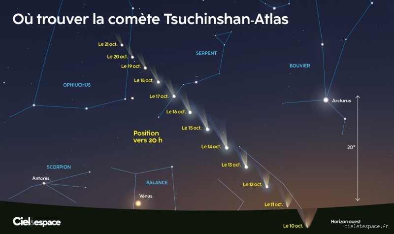 Où voir la comète dans le ciel ?