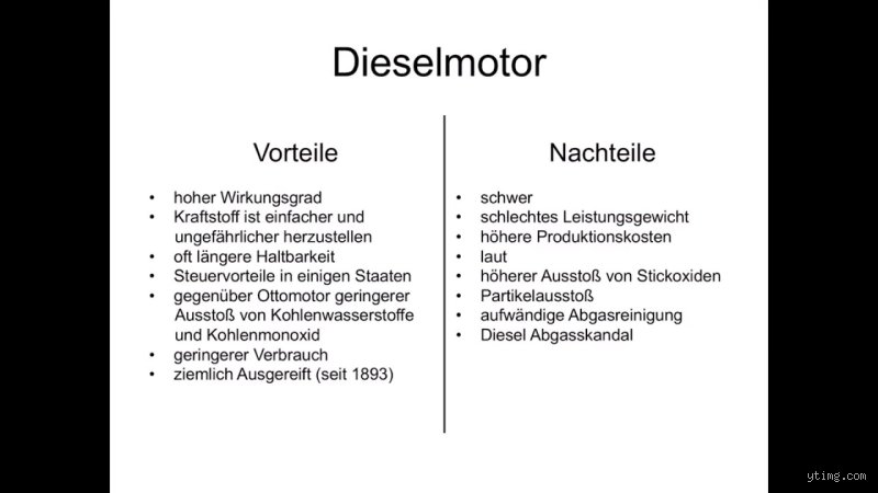 Was sind die Nachteile von Diesel?