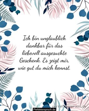 Wie bedanke ich mich schriftlich für ein Geschenk?