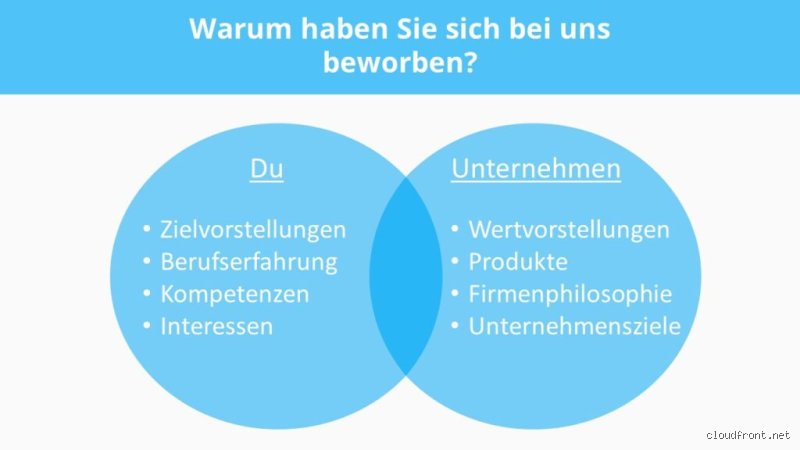 Warum haben Sie sich bei uns beworben antworten?