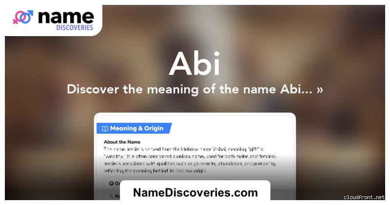 Was bedeutet Abi nach einem Namen?