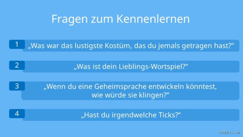 Was kann man fragen, wenn man sich kennenlernt?