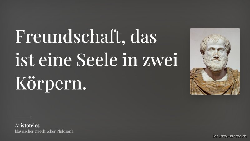 Was sagte Aristoteles über die Freundschaft?