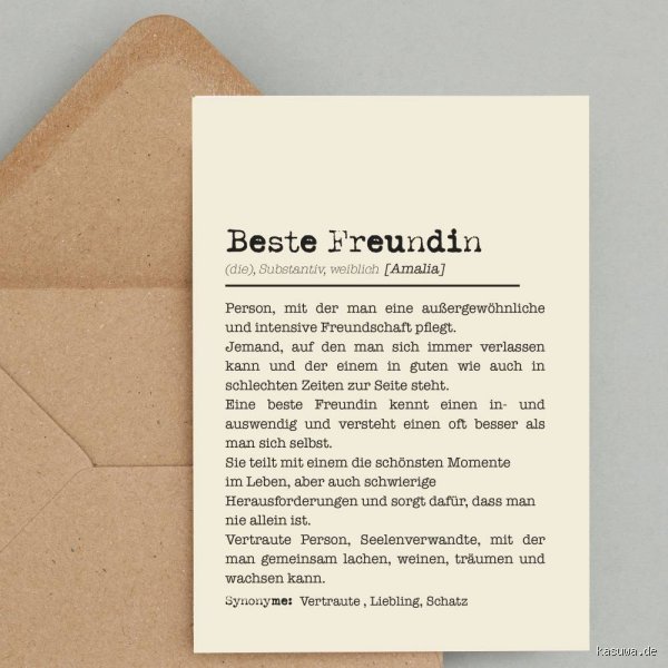 Was schreibt man in die Geburtstagskarte der besten Freundin?