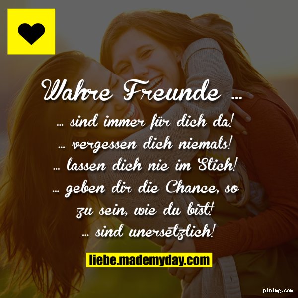 Was sind wahre Freunde Spruch?