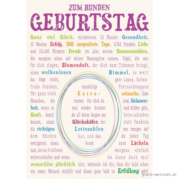 Wie gratuliert man zum runden Geburtstag?