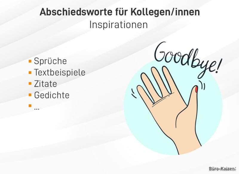 Wie kann ich mich von Kollegen verabschieden?