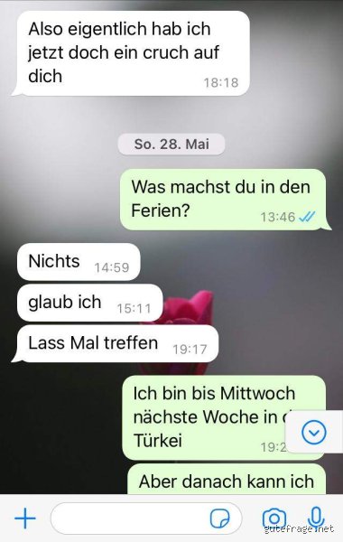 Wie sag ich ihm, dass ich nichts von ihm will?