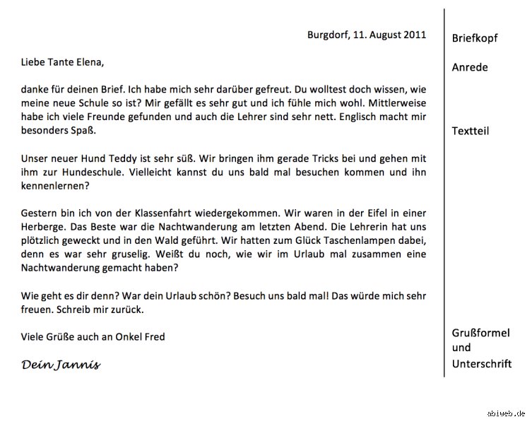 Wie schreibe ich einen Mann an Beispiele?