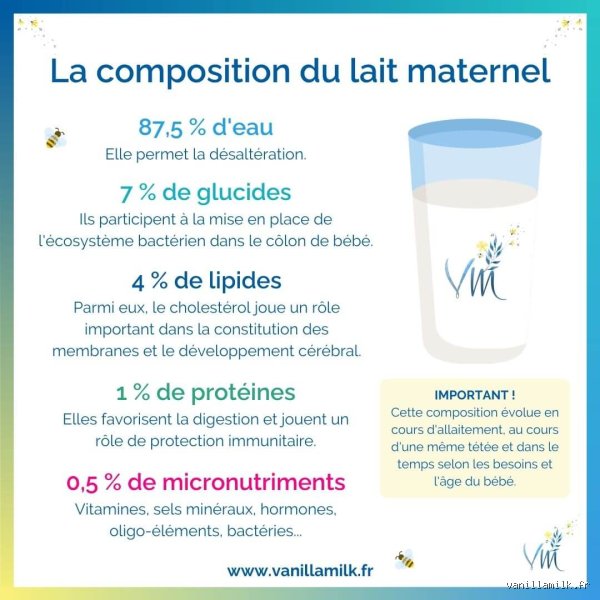 Quels sont les différents types de lait maternel ?