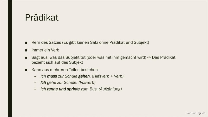 Ist Prädikat und Prädikativ das gleiche?
