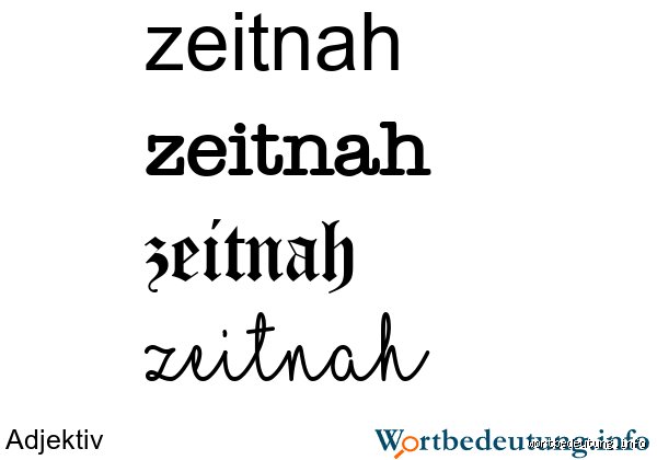 Ist zeitnah ein Adjektiv? Meine Gedanken dazu