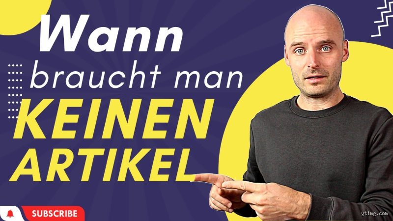 Wann braucht man kein Artikel?