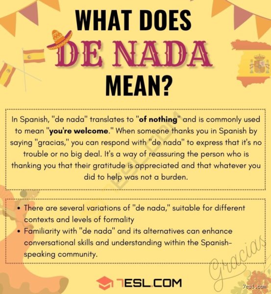 Wann sagt man De Nada?