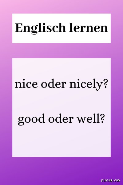 War sehr nett von dir auf Englisch