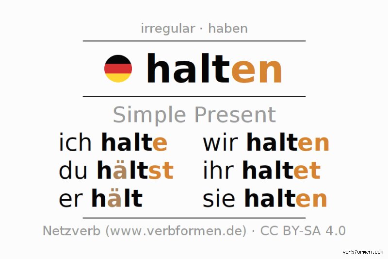 Was heißt hält auf Deutsch?
