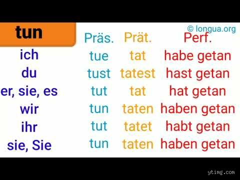 WAS ICH TU oder tue? Die richtige Konjugation des Verbs „tun“