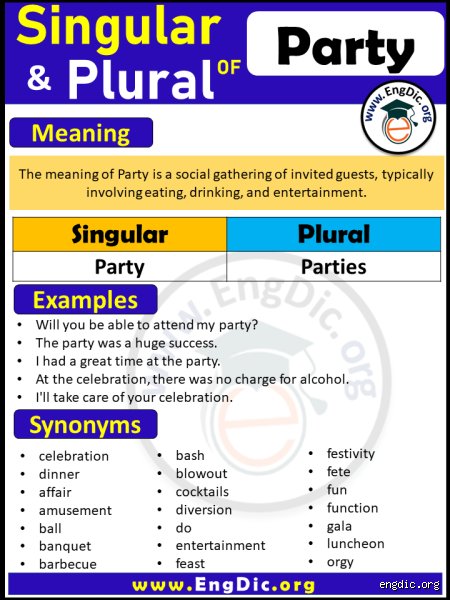 Was ist das Plural von Party?