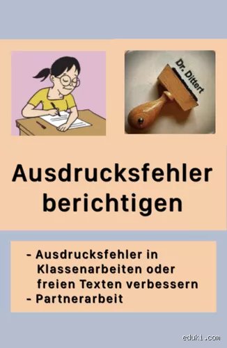 Was ist ein Ausdrucksfehler Deutsch?