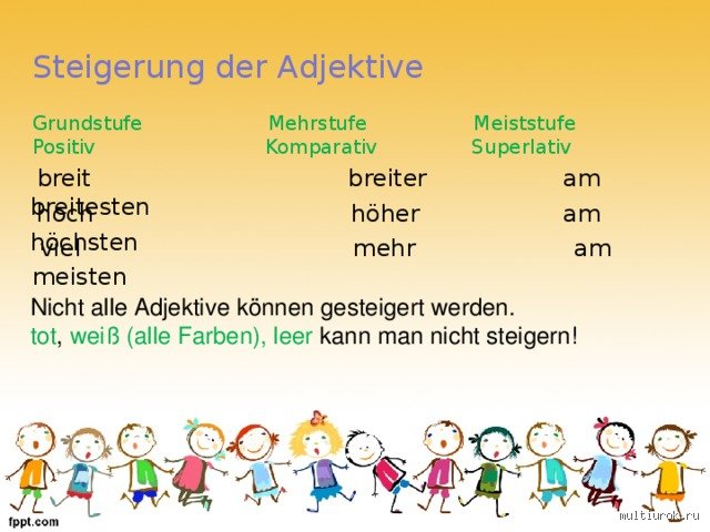 Welche Adjektive kann man nicht steigern?