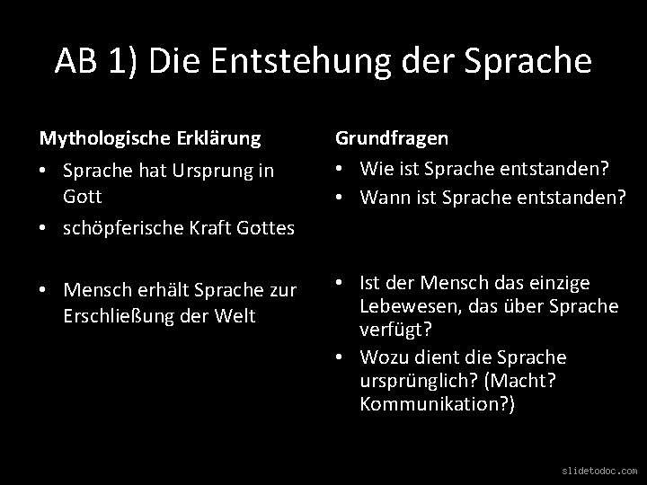 Welche Sprache gab es als erstes?