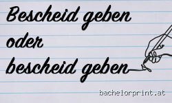 Wie schreibt man „Bescheid geben“ richtig nach Duden? Die entscheidende Antwort