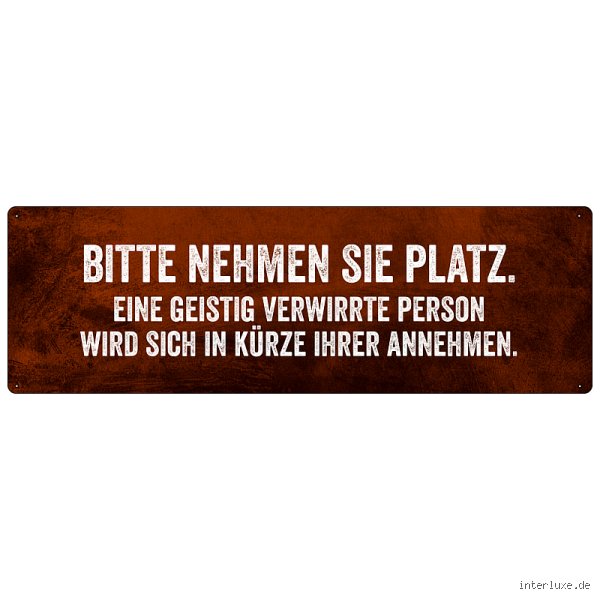 Wie schreibt man bitte nehmen Sie Platz?