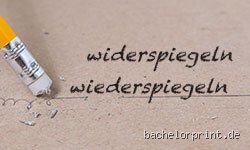 Wie schreibt man es spiegelt sich wieder?