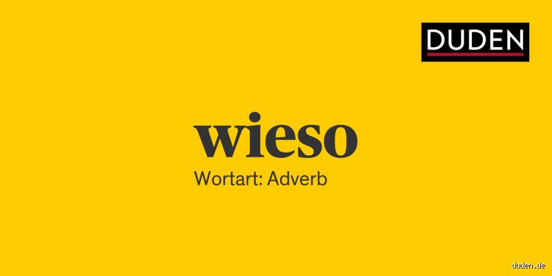 Wieso Duden?