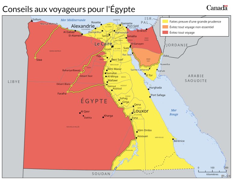 Existe-t-il un avertissement aux voyageurs concernant l'Égypte en ce moment : la réalité du terrain face aux alertes officielles
