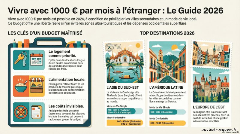 Où peut-on vivre confortablement à moindre coût dans le monde en 2026 sans sacrifier sa qualité de vie ?