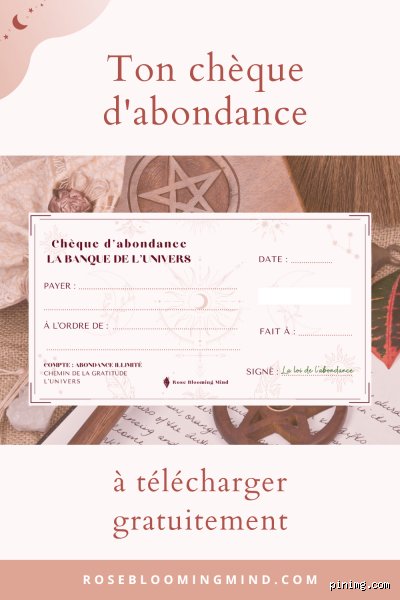 Comment faire un chèque d'abondance à la nouvelle lune ?