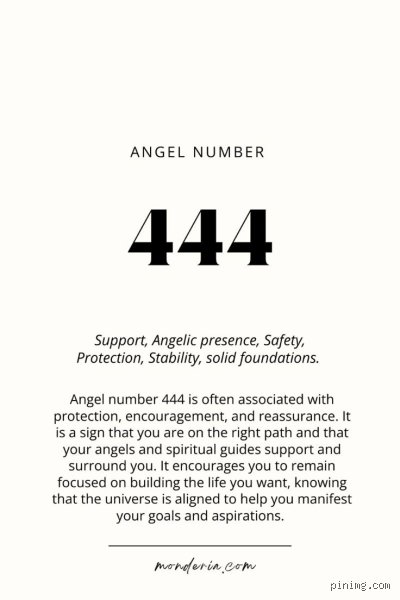 What does 444 mean in witchcraft?
