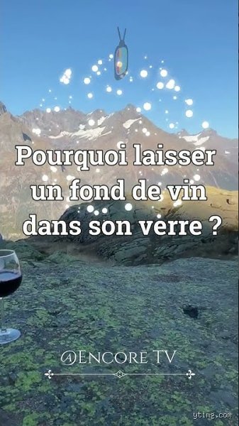 Pourquoi laisser un fond dans son verre ?