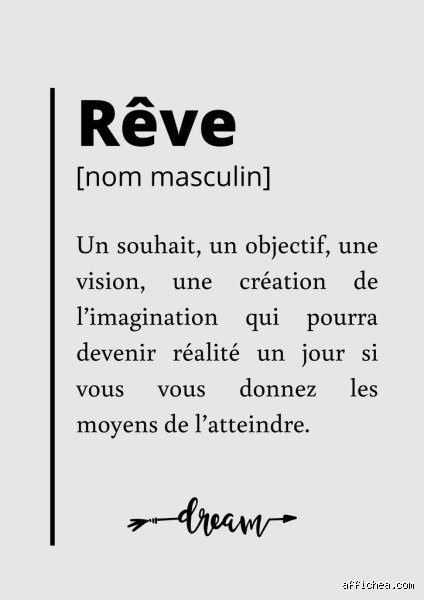 Quel nom signifie rêve ou souhait ?
