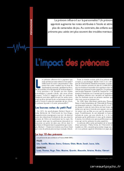Les noms déterminent-ils la personnalité ? Enquête sur l'impact psychologique de notre identité civile